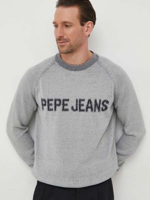 Sweter bawełniany Pepe Jeans szary