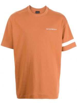 Camiseta con estampado Emporio Armani marrón