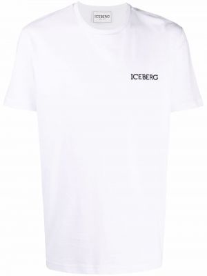 Camiseta con bordado Iceberg blanco