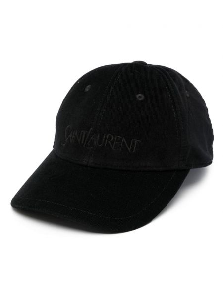 Broderet cap Saint Laurent sort