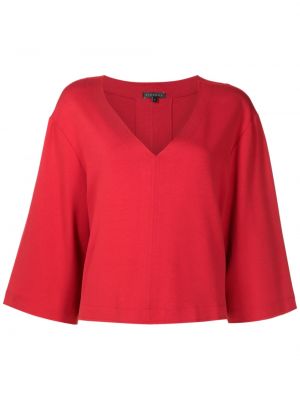 Relaxed блуза с v-образно деколте Alcaçuz червено