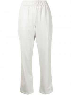 Pantalones rectos de cuero Proenza Schouler White Label blanco