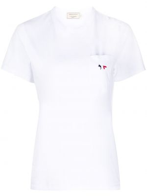 Siuvinėtas marškinėliai Maison Kitsuné balta