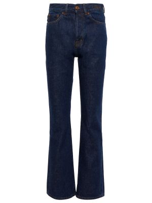 Zvonové džíny s vysokým pasem Chloã© modré