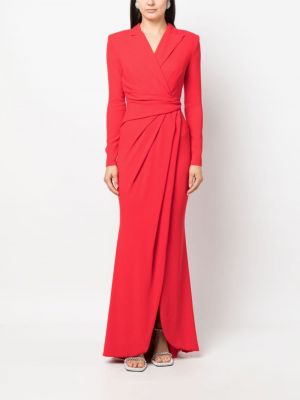 Plisované večerní šaty Talbot Runhof červené