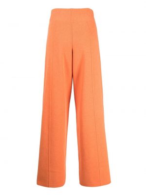 Pantalon taille haute en tricot Pringle Of Scotland orange