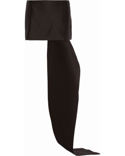 Jedwabna mini spódniczka drapowana Prada czarna