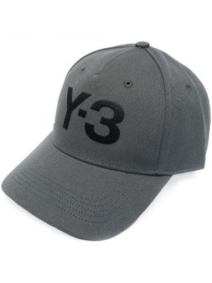 Haftowana czapka z daszkiem Y-3 szara