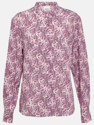 Svilena bluza s printom Isabel Marant