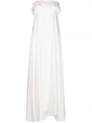 Макси рокля с волани Reformation бяло