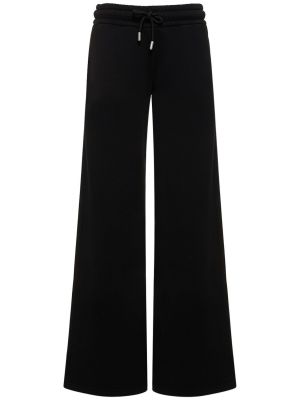 Βαμβακερό παντελόνι με κέντημα Off-white μαύρο