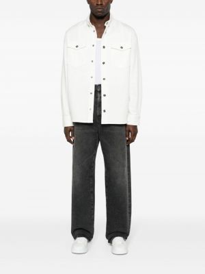 Chemise à boutons en coton Versace blanc