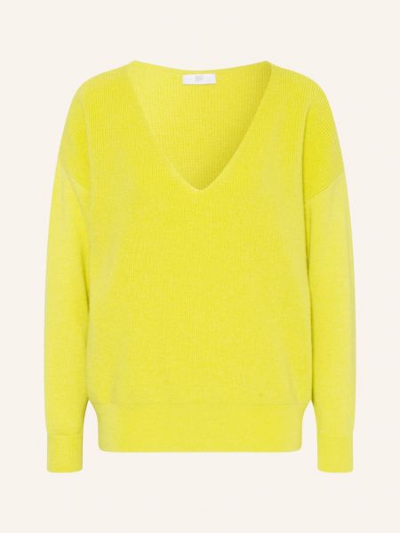 Sweter z wełny merino Riani żółty