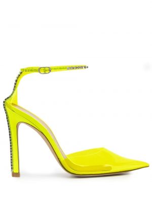 Krystaller stropper pumper Stuart Weitzman gul