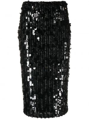 Pouzdrová sukně s flitry P.a.r.o.s.h. černé