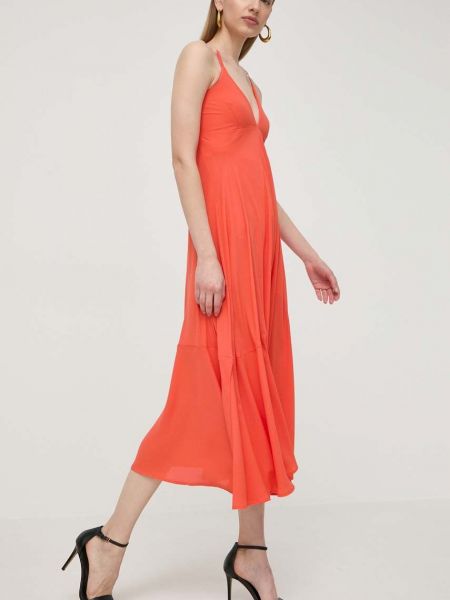 Оранжевое платье миди Silvian Heach