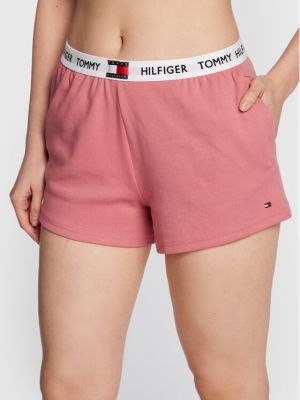 Sportske kratke hlače bootcut Tommy Hilfiger ružičasta
