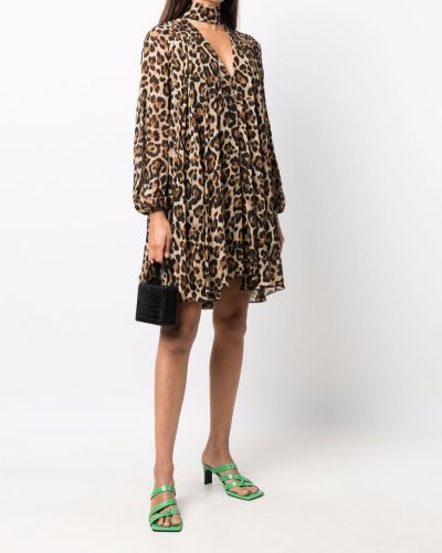 Mini vestido con estampado leopardo Blumarine