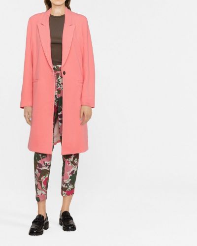 Kašmírový vlněný kabát Forte Forte růžový