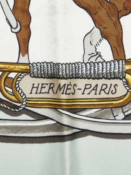 Zīda šalle Hermès Pre-owned zaļš