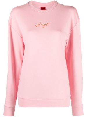 Sweatshirt aus baumwoll mit print Hugo pink