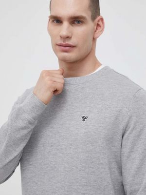 Меланжевый свитер Hummel серый