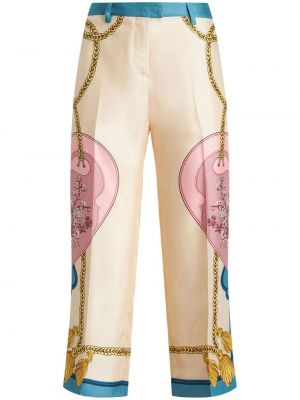 Pantaloni con stampa Etro beige