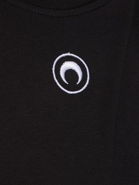 Camiseta de algodón de tela jersey Marine Serre negro