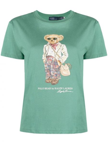 T-shirt aus baumwoll mit print Polo Ralph Lauren grün