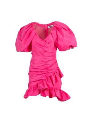 Sukienka mini koronkowa Msgm różowa