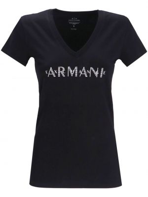 Tricou cu imagine Armani Exchange negru