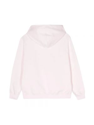 Bluza z kapturem z nadrukiem Lanvin różowa