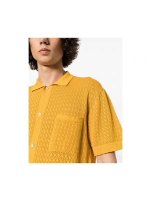 Sweter bawełniany Tagliatore żółty