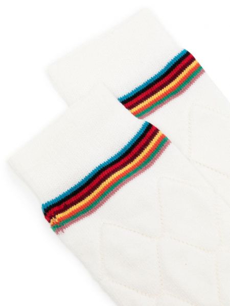 Prošívané ponožky Paul Smith bílé