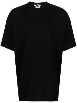 Bavlněné tričko s výšivkou Black Comme Des Garçons černé