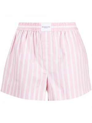 Shorts med mönster i ränder Alexander Wang rosa