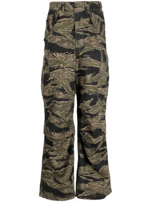 Pantaloni con stampa camouflage Maharishi verde