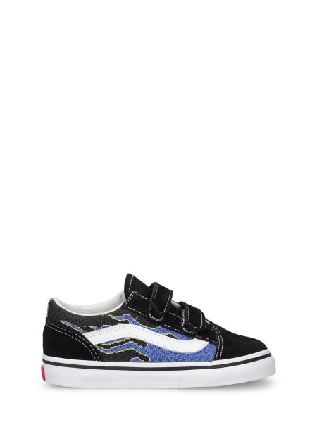 Læder sneakers for piger Vans sort