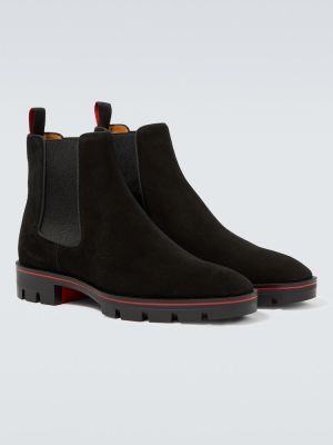 Wildleder chelsea boots Christian Louboutin schwarz