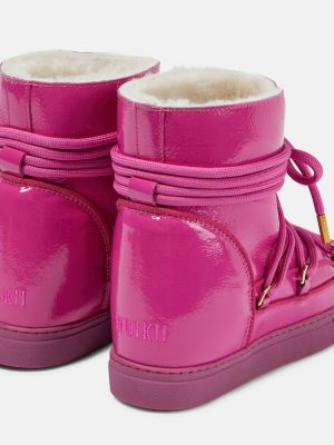 Ankle boots skórzane Inuikii różowe