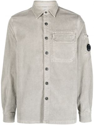 Bavlněná manšestrová košile C.p. Company šedá