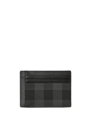 Kockovaná kožená peňaženka Burberry