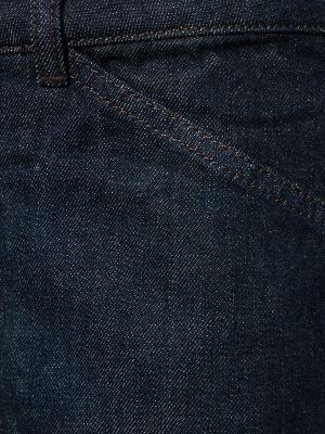 Puuvillased kõrge vöökohaga teksapüksid Lemaire sinine