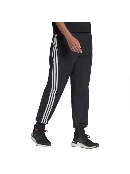Плетеные брюки Adidas черные