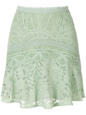 Кружевная юбка мини короткая Martha Medeiros, зеленая