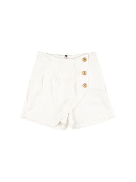 Bomull shorts for jenter Balmain hvit