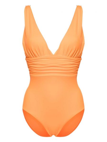 Maillot de bain à col v Melissa Odabash orange