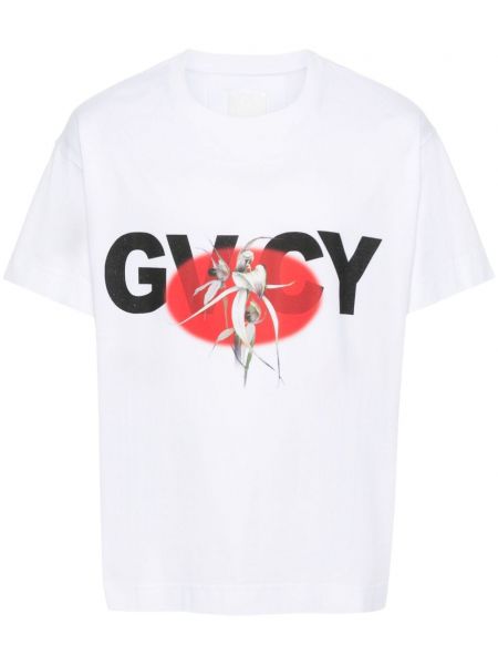 Kokvilnas t-krekls ar apdruku Givenchy balts