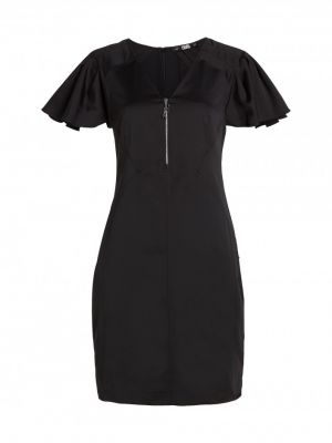 Plisované šaty na zip Karl Lagerfeld černé