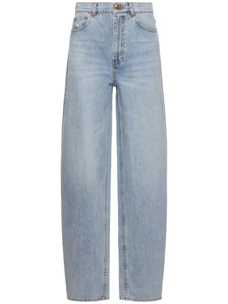 Jeans en coton oversize Zimmermann bleu